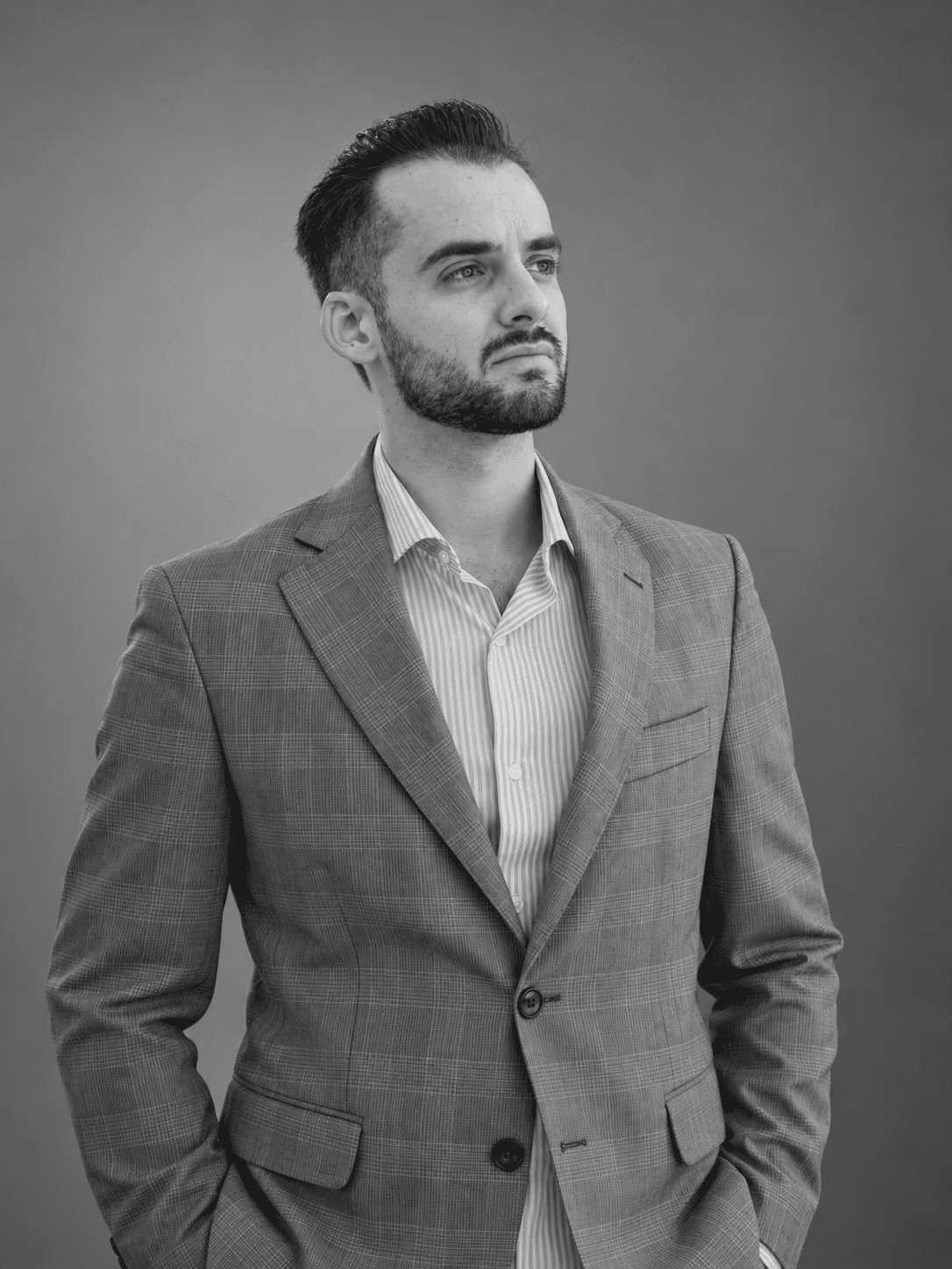 Portrait of Mattia Baldi, creative director of Omnia Play